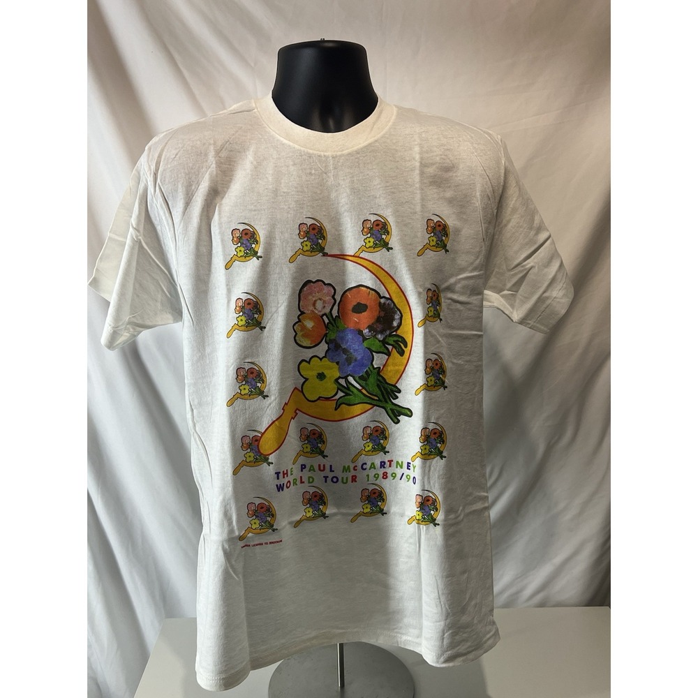 Rare vintage Paul McCartney WORLD TOUR 1989 1990 L Brockum Collection tshirt